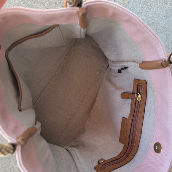 Michael Kors Isla Large Grab Bag Pink Shoulder Bag Smoky Rose Tote Bag - Picture 11 of 16